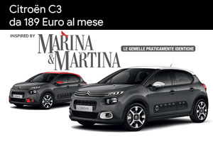 Citroën C3 tua da 189 Euro al mese da Spazio a Torino